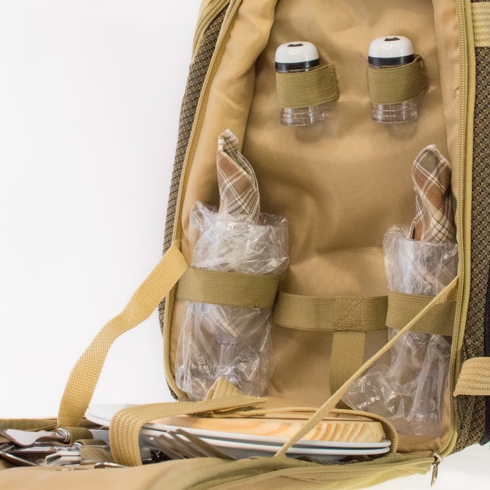 Picnic Basket Backpack for Two